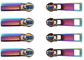 Alalamu ISO9001 Decorative Metal Zippers Rainbow Zipper Pulls Multicolour