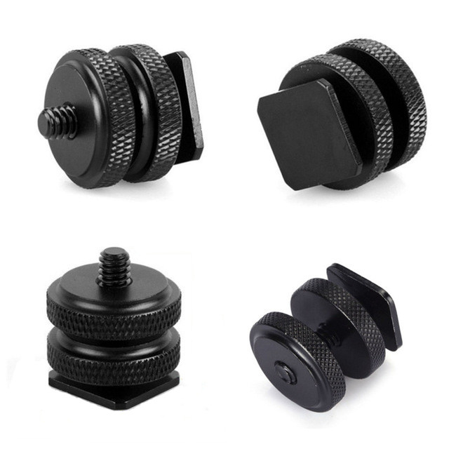 Custom Tripod Mount Screw Thread CNC Turning Parts To Flash Camera Hot Shoe Adapter