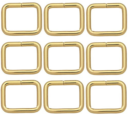 Metal Handbag Rings Hardware Thin Rectangle Ring Buckles Webbing Strap Loops Adjuster