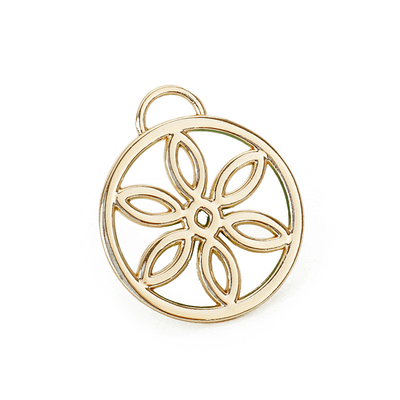 Lightweight Gold Circular Pendant Flower DIY Geometry Handbag Decoration Hardware