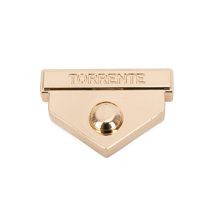 Light Gold Triangle Shape Handbag Lock Hardware Flexible Snap Push Lock