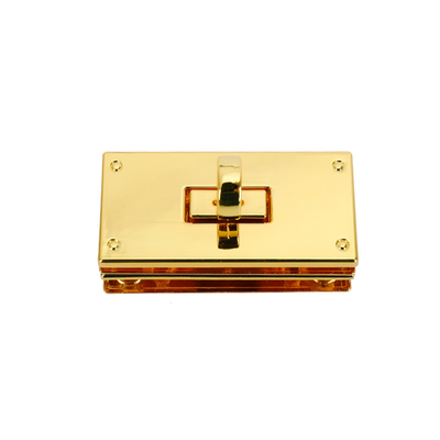 Rectangle Shape Handbag Lock Hardware Gold Bag Lock Accessories