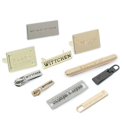 Antiwear Personalized Engraved Metal Luggage Tags Gunmetal Light Gold