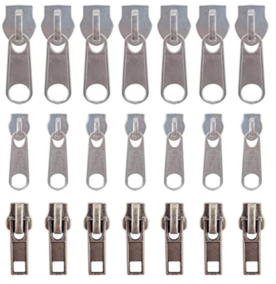 DIY Craft Silver Metal Zipper Sliders Replacement Antioxidant Rust Resistance Antitear