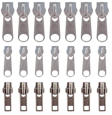 DIY Craft Silver Metal Zipper Sliders Replacement Antioxidant Rust Resistance Antitear