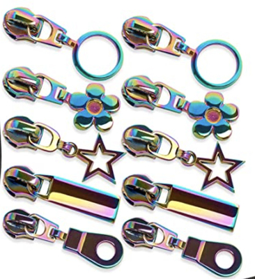 Colorfast Rainbow Zipper Pulls Slider OEM