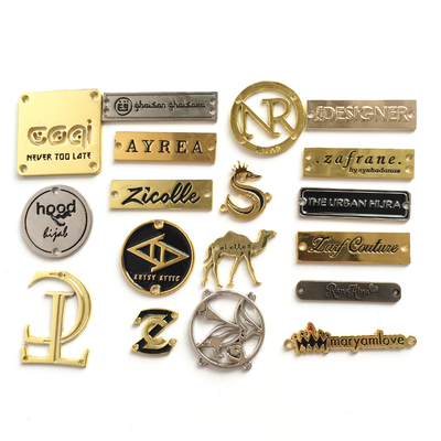 Hangtag Engraved Handbag Metal Tags Decorative Brass Name Plates 59mm