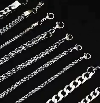 ODM Removable Handbag Metal Chain Antioxidant Stainless Steel Flat Chain Rustproof