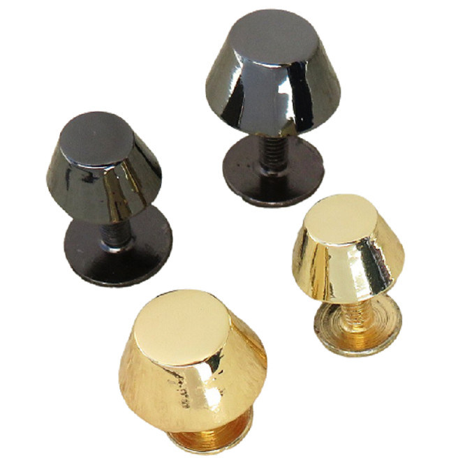 OEM Nickel Metal Flat Head Studs And Rivets Anti Wear Purse Bottom Protectors