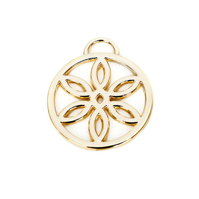 Lightweight Gold Circular Pendant Flower DIY Geometry Handbag Decoration Hardware