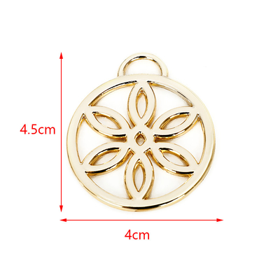 Lightweight Gold Circular Pendant Flower DIY Geometry Handbag Decoration Hardware