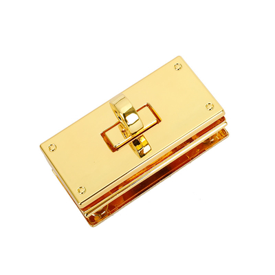 Rectangle Shape Handbag Lock Hardware Gold Bag Lock Accessories