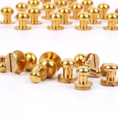 Studs MetalPurse Feet Nailhead Round Flat Head Stud For Purse Handbag Feet Flat Buckle Button