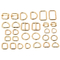 Golden Multipurpose Handbag Rings Hardware D Ring Fadeless Stainless Steel ODM