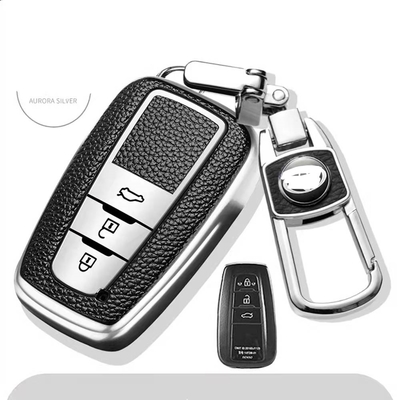 Alalamu Zinc Alloy Metal Car Keychain Holder Multipurpose Metal Key Fob Case