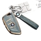 Fadeless Leather Car Keychain Holder Zinc Alloy Fashionable