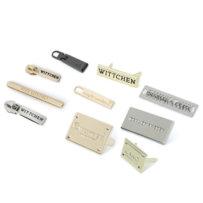 Antiwear Personalized Engraved Metal Luggage Tags Gunmetal Light Gold